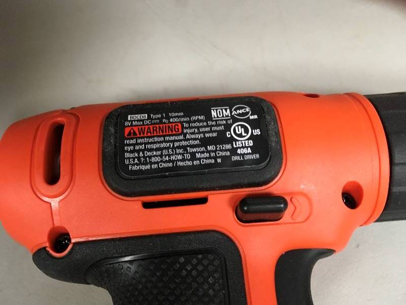 Black & Decker 8-Volt MAX Lithium-Ion 38 in. Cordless Drill - Open Box