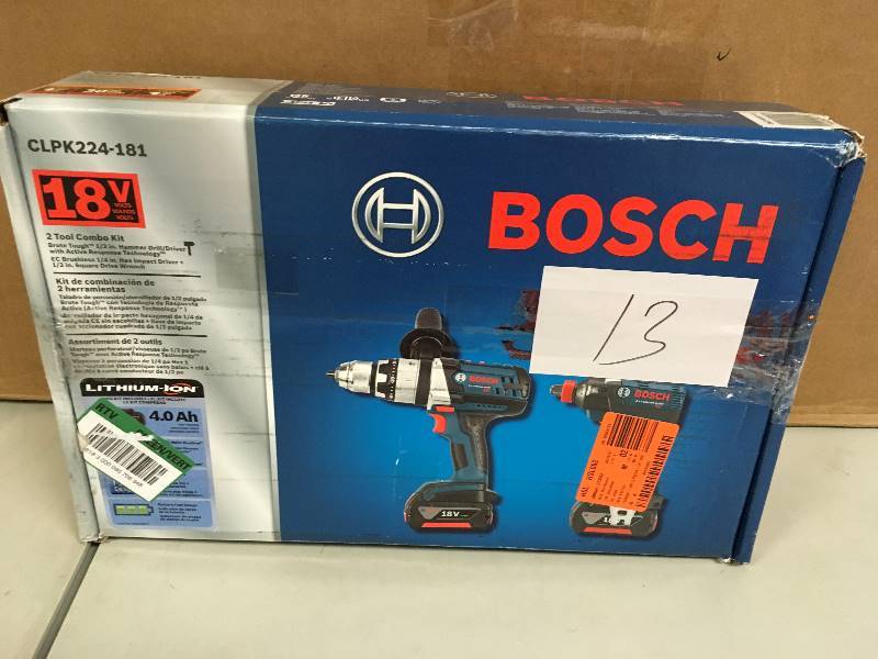 Bosch 18-Volt Lithium-Ion Cordless Brute Tough Hammer Drill and Socket-Ready Impact Driver Combo Kit - Open Box