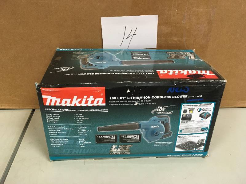 Makita DUB182Z 18V LXT 3.0 Ah Cordless Lithium-Ion Blower Bare Tool - Open Box