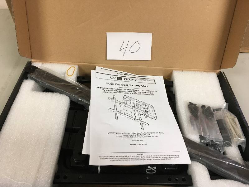 CE E TECH Ultra Slim Full Motion Flat Panel TV Wall Mount Fits Most 26 in - 90 in. Screen Size - Open Box