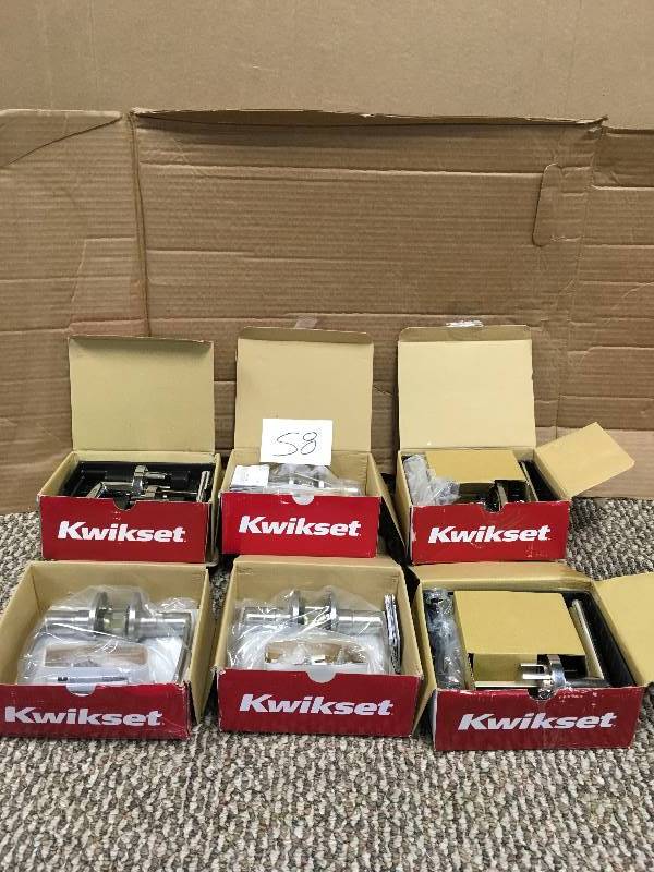 Kwikset Milan Passage Door Lever Set - Lot of 6 - open box