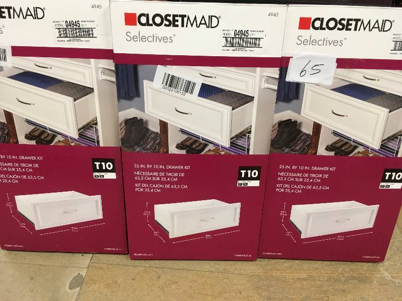 Selectives 23.5 in. x 10 in. Decorative Drawer in White - Lot of 3 - Open Box