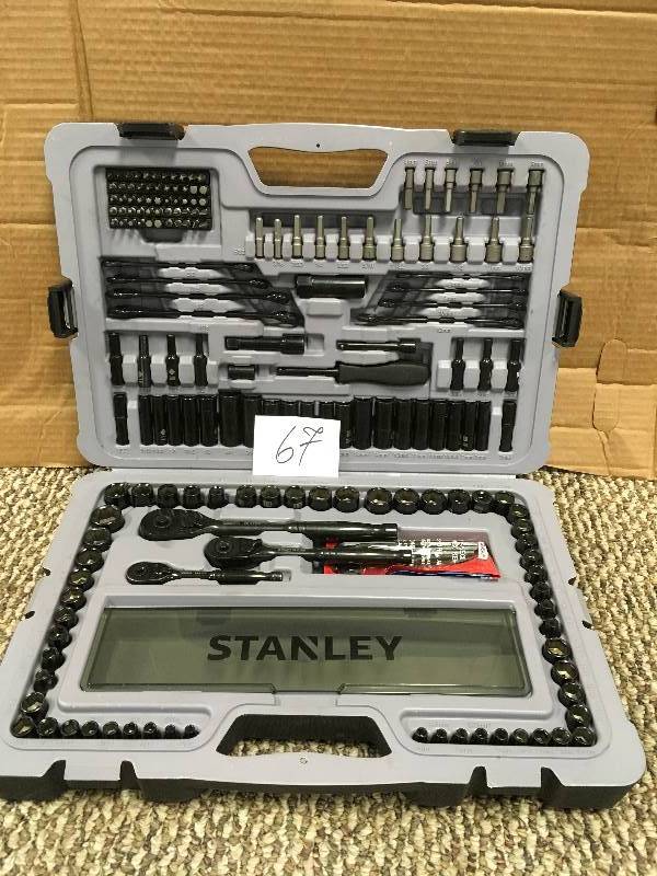 Stanley 201 Piece Black Chrome Mechanics Tool Set - Open Box