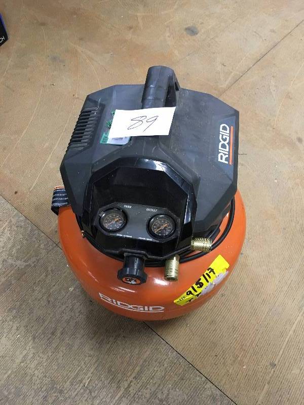 USED - Ridgid 6 Gallon Pancake Air Compressor - Open Box
