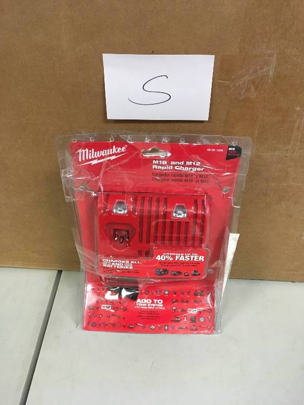 Milwaukee M12 and M18 12-Volt18-Volt Lithium-Ion Multi-Voltage Rapid Battery Charger - Open Box  in working conditions
