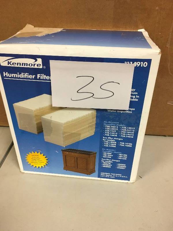 Kenmore Tabletop Humidifier Replacement Filters - Open box