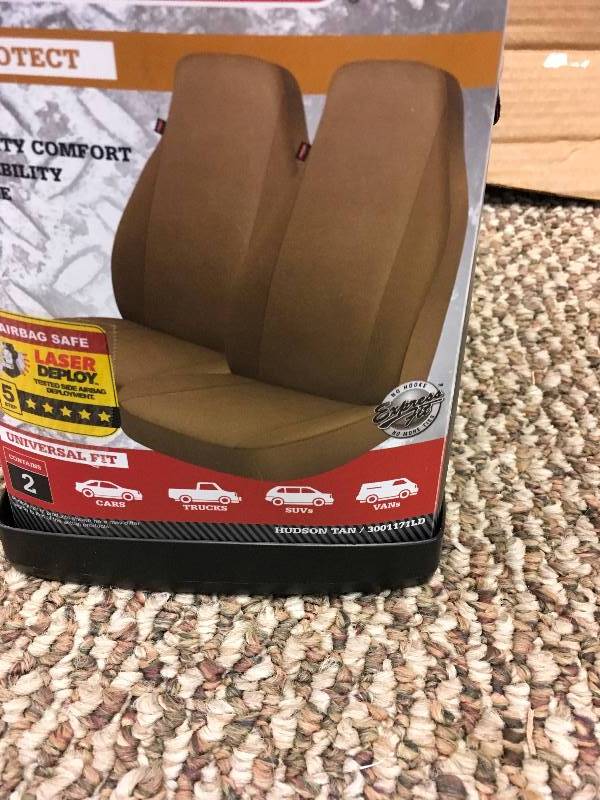 Who-Rae Australia Dickies Hudson Seat Cover Pairs, Tan - Open box