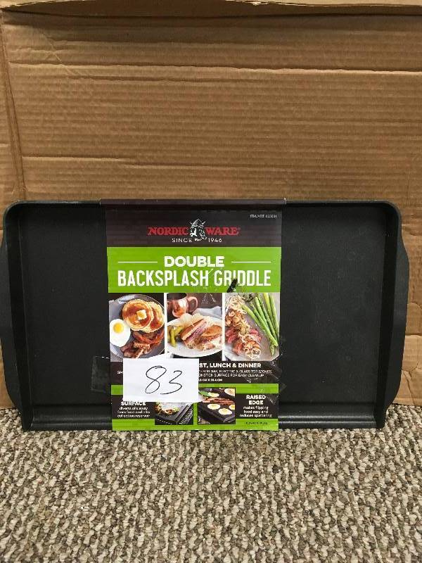 Nordic Ware Griddle with Backsplash Double Burner Size 20 x 12 - Open Box