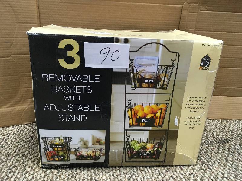 MESA 3 Removable Baskets with Adjustable Stand - Open Box
