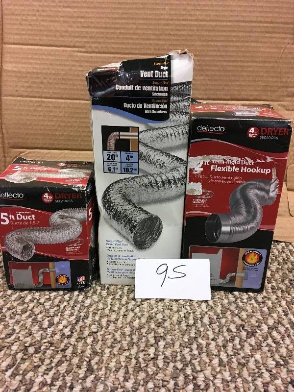 Flexible Hookup Semi-Rigid Duct - Lot of 3 - Open Box