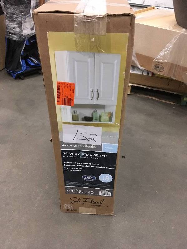 Arkansas 24 in. W x 30 in. H Over the Toilet Bathroom Storage Wall Cabinet in White