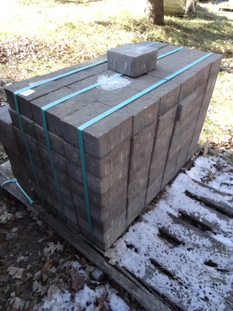 lot 15 image: 2 pallets of pavers. 2 different st...