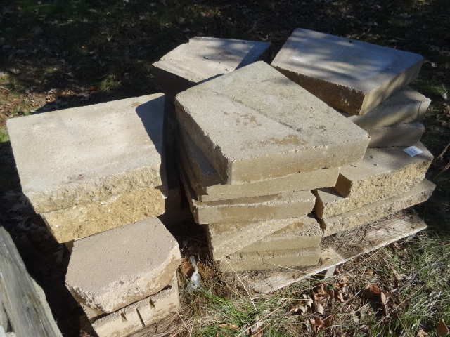 lot 18 image: Retaining wall caps. 18 x 13 x 3. A...