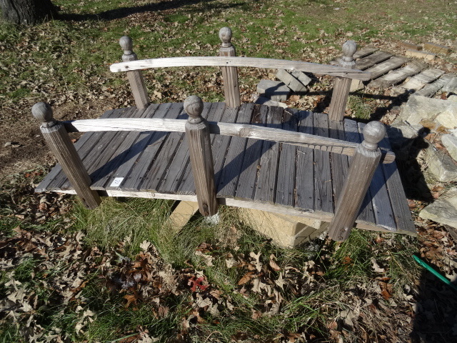 lot 22 image: Decorative wood bridge. 28 x 60...