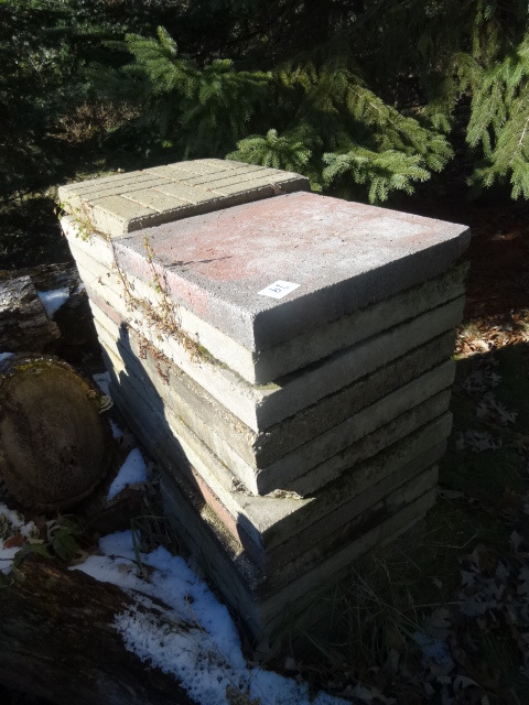 lot 29 image: 18 x 18 concrete steppers. Qty 36. ...