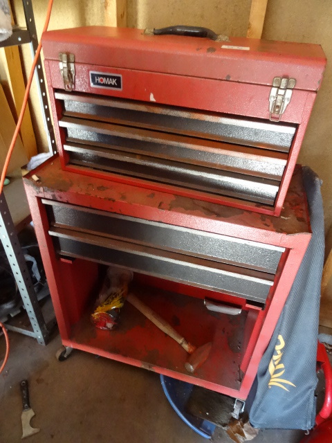 lot 54 image: Homak top and bottom tool box. Top ...