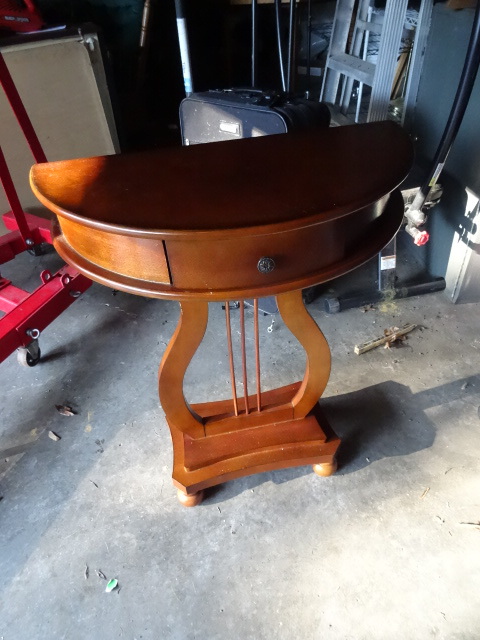 lot 70 image: New Harp console table. 25 x 12 x 3...