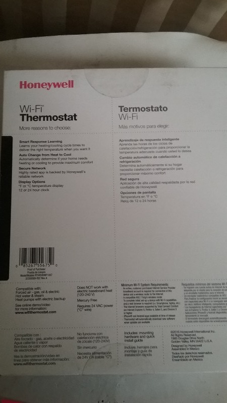 lot 12 image: Honeywell WI-FI Thermostats