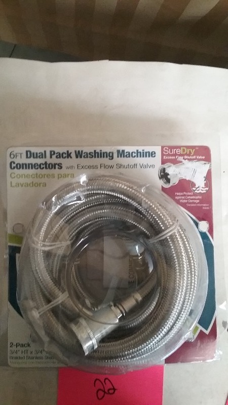 lot 22 image: 6 Washing Machine Connectors