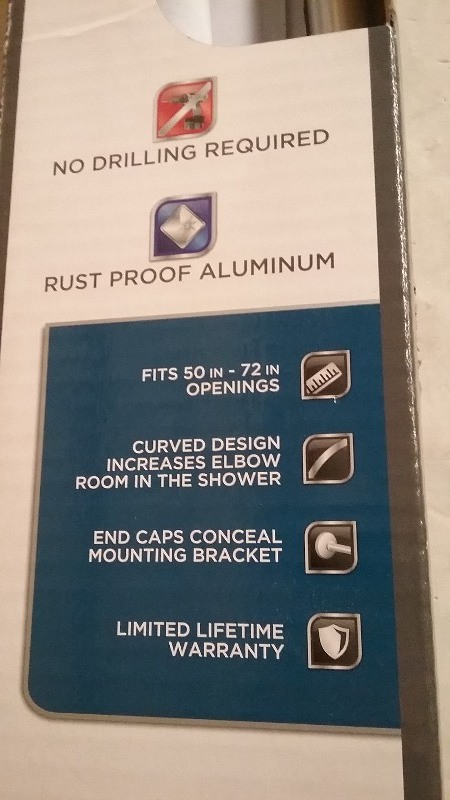 lot 44 image: Glacier Bay Curved Shower Curtain Rod