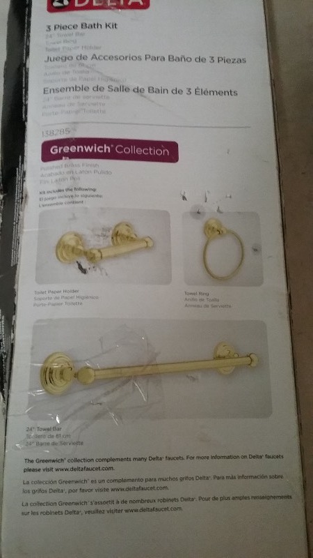 lot 48 image: Delta 3 Piece Bath Kit