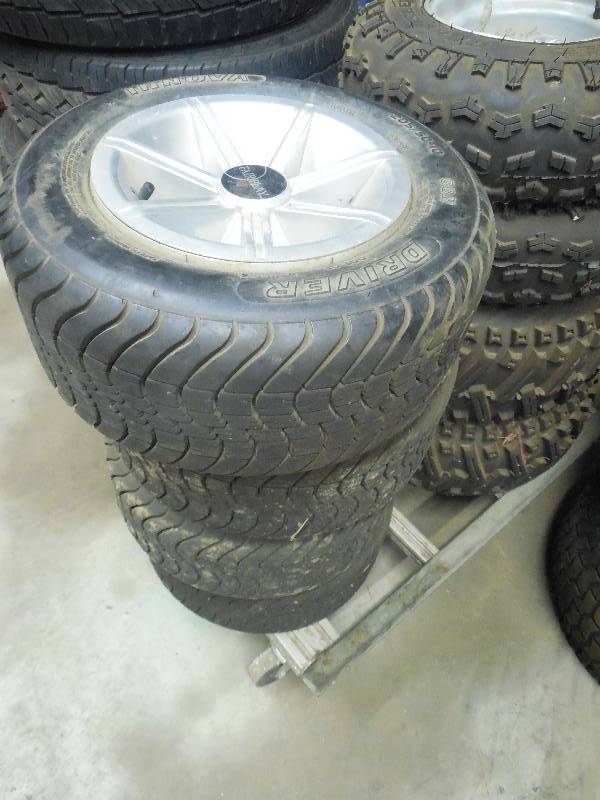 lot 10 image: Set of 4 Golf Cart tires & rims