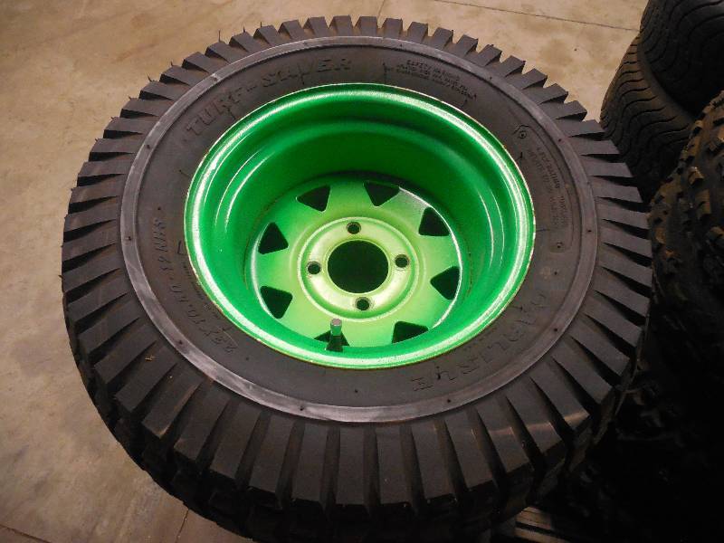 lot 12 image: Set of 2 Turf Saver Tires & Rims