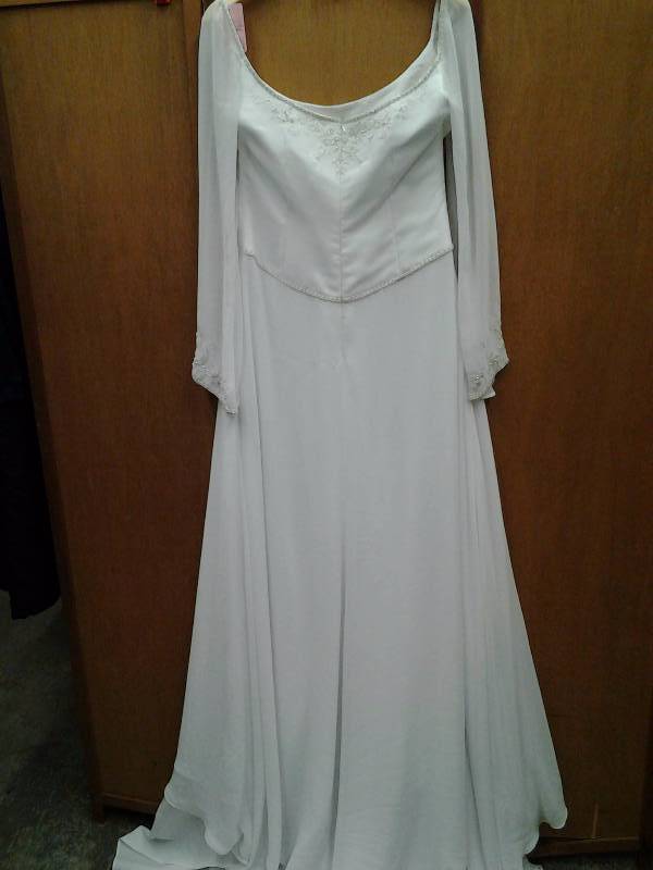 Venus Size 14 White Beaded Long Sleeve