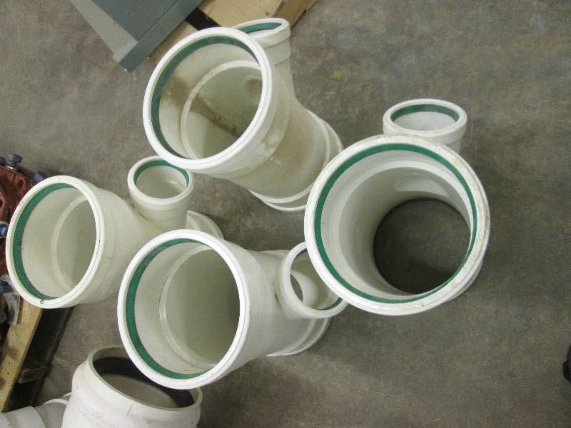 lot 4 image: 4 gasketed 8x4  pvc,wye,hws astm ...