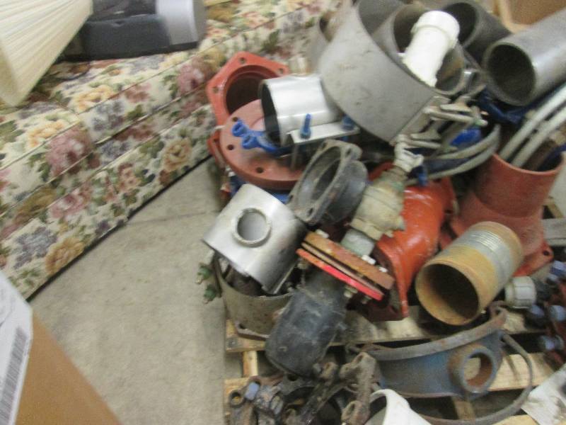 lot 8 image: lot of metal sewer fixtures ...