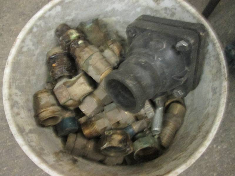 lot 17 image: 5 gallon pail of metal connections ...
