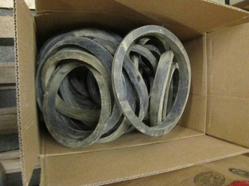 lot 19 image: box of rubber seals for sewer pipes...