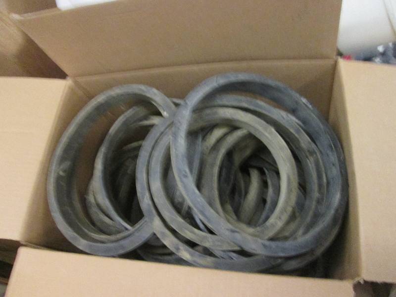 lot 21 image: box of rubber seals for sewer pipes...