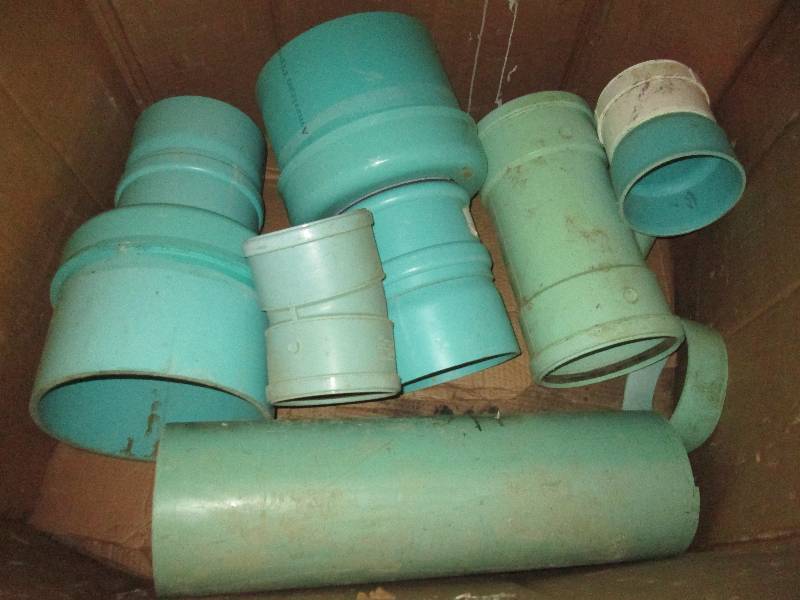 lot 32 image: green pvc pipe and fixtures ...