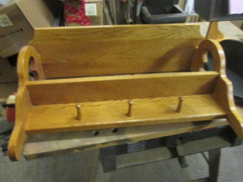 lot 51 image: 4 shelves 1 with a mirror ...