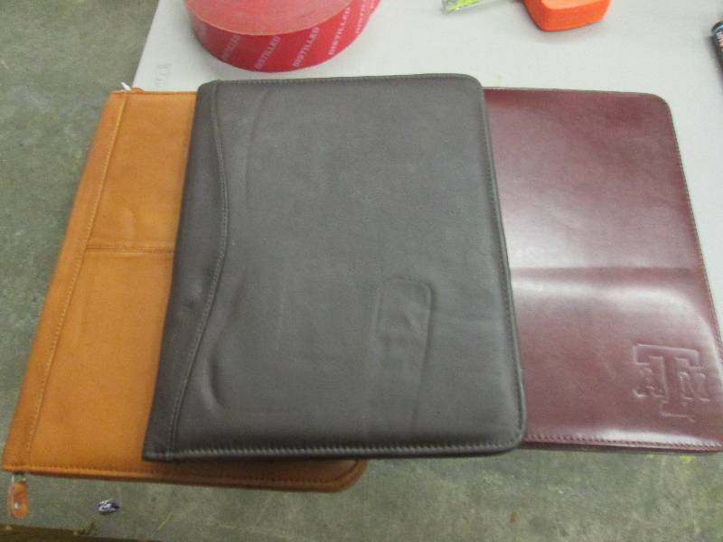 lot 57 image: 3 leather folders ...