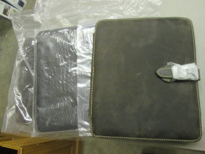 lot 67 image: 3 leather bear caynon fold down med...