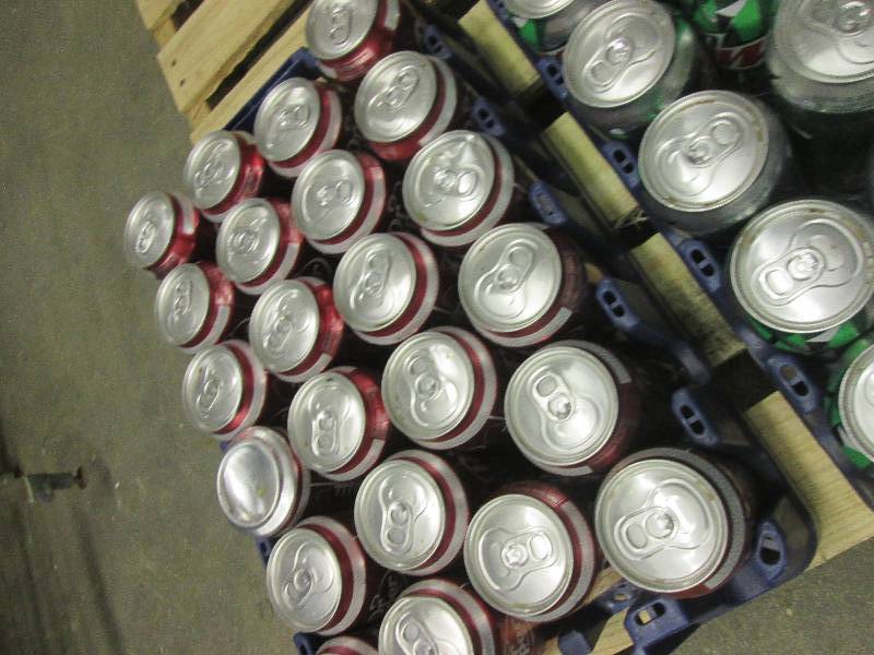 lot 100 image: 47 cans of pop includes dr pepper, ...