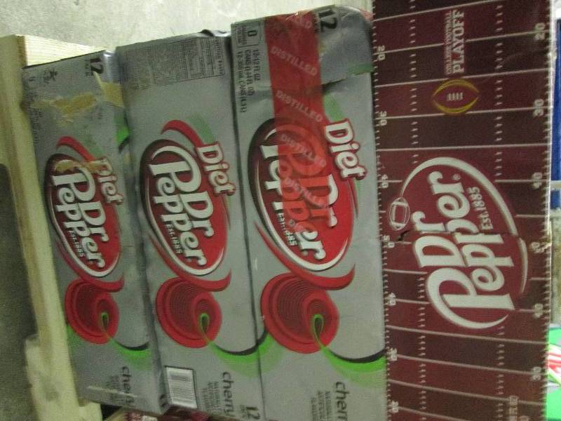 lot 112 image: 3-12 packs cherry diet dr.pepper be...