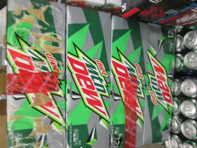 lot 114 image: 4 -12 packs of diet mountain dew be...
