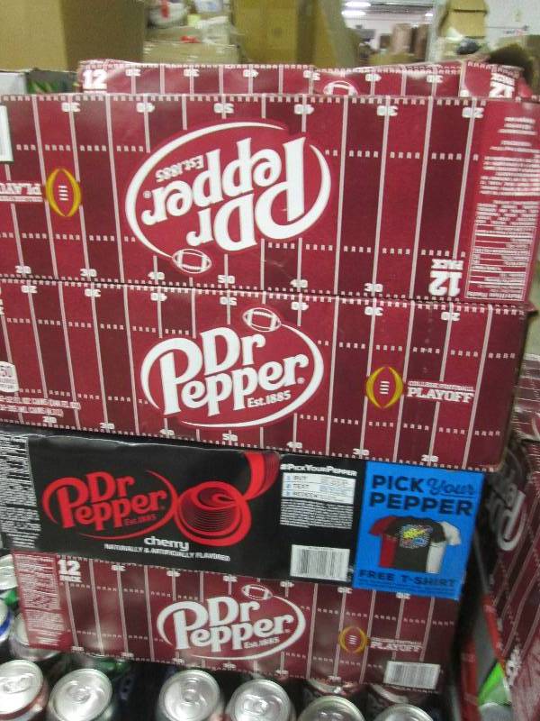 lot 116 image: 3-12 packs dr.pepper best buy date ...