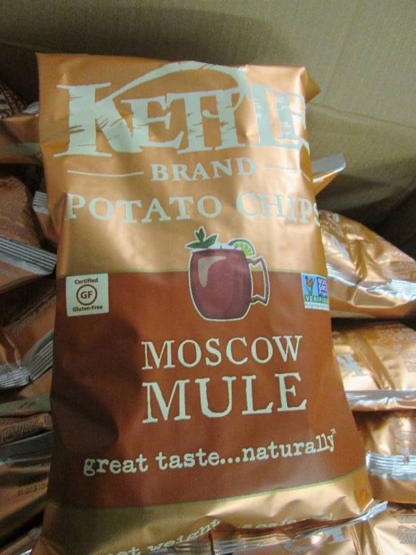 lot 125 image: 128.5oz bags of kettle moscow mule...