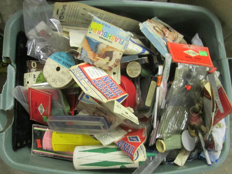 lot 146 image: green tote full of misc please see ...