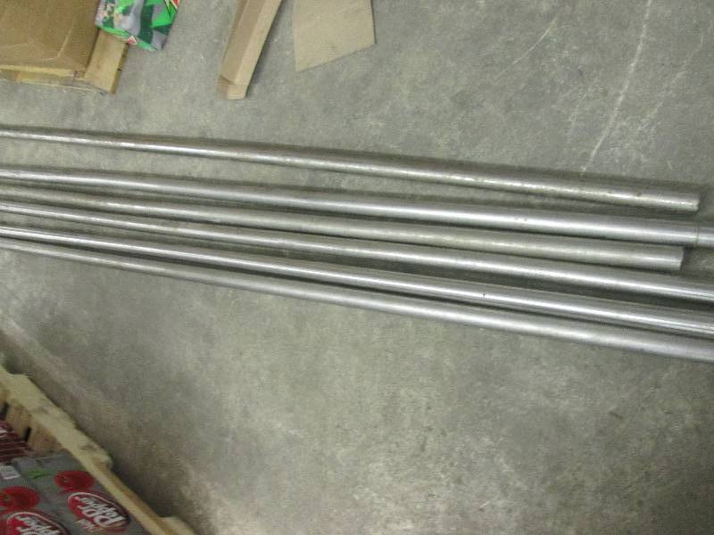 lot 151 image: 6 metal pipes 93 long x 1.5 inches...