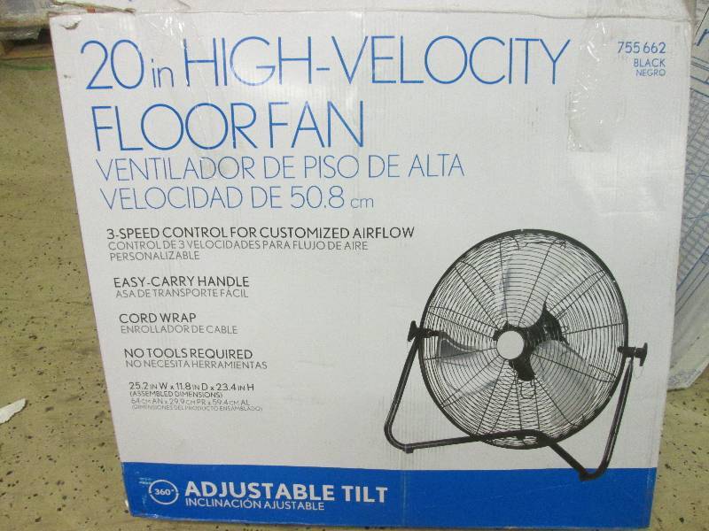 lot 165 image: 20 high velocity floor fan  tested...