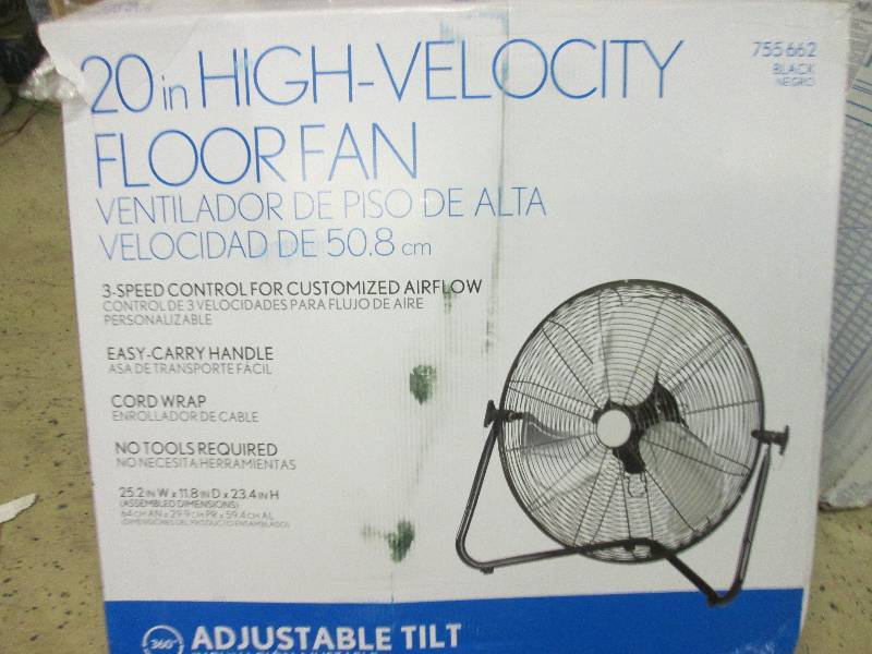 lot 168 image: 20 high velocity floor fan  tested...