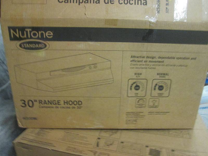 lot 176 image: nutone 30 black range hood ...