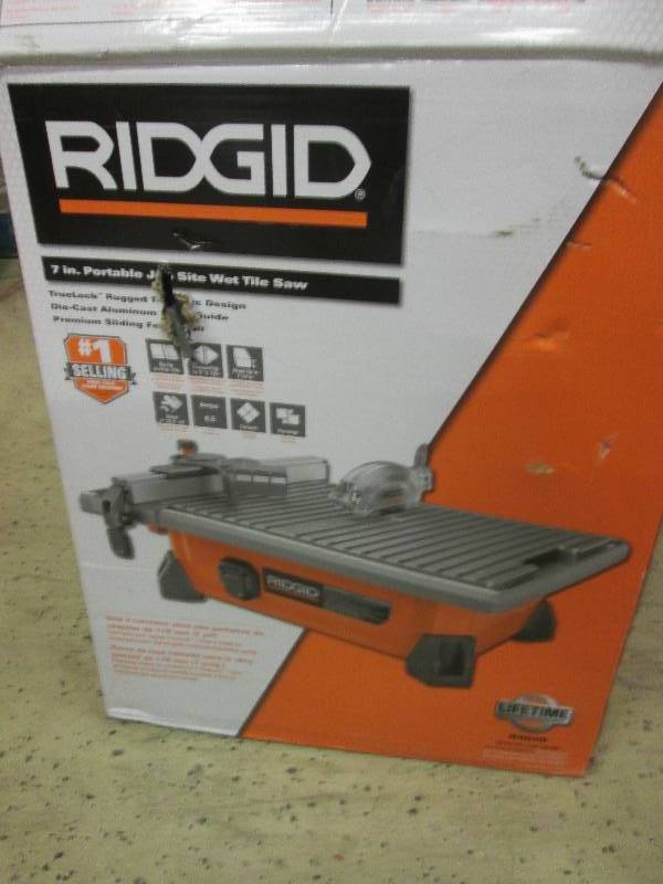 lot 184 image: rigid 7in portable job site wet til...