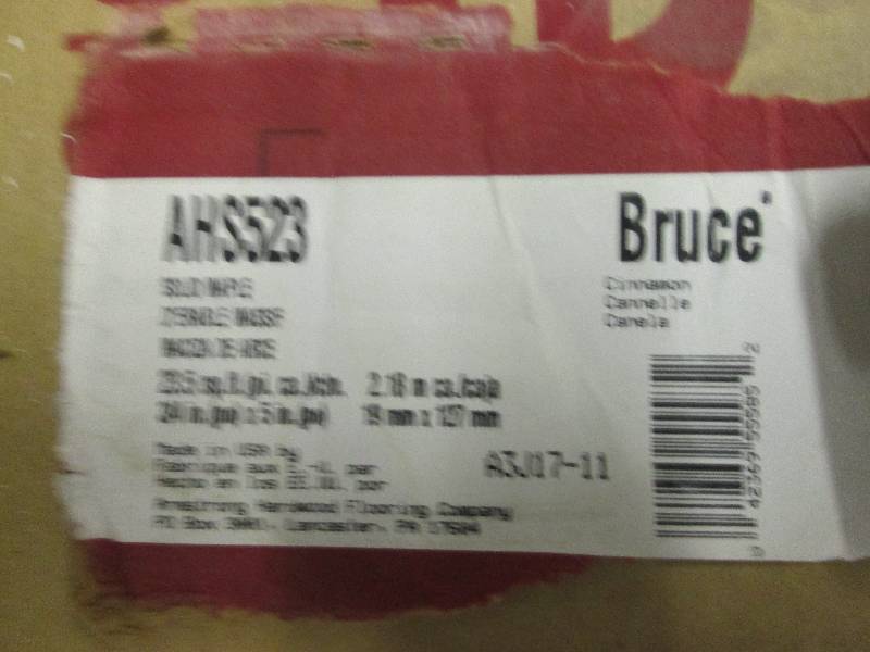 lot 232 image: 4 cartons of Bruce solid maple hard...