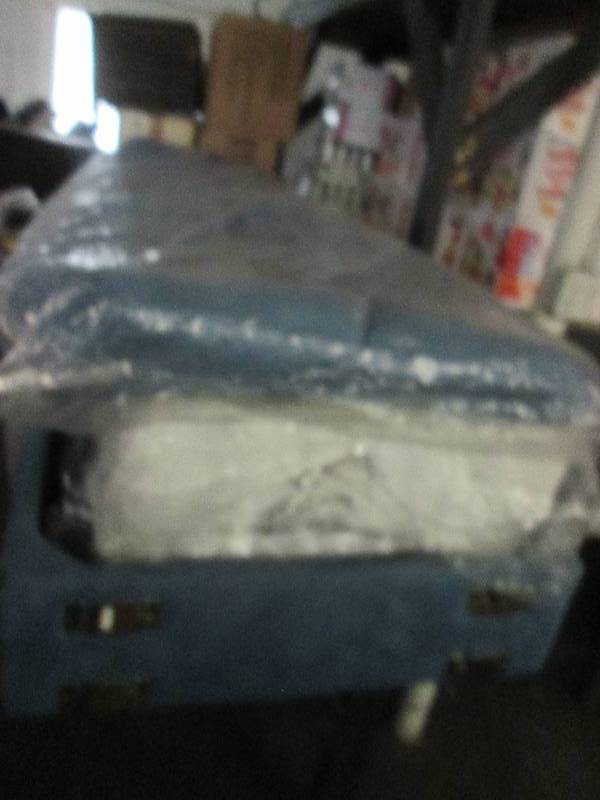 lot 299 image: blue serta couch folds in to a bed ...